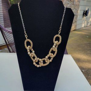 NY Link Necklace in Gold and Silver Tones